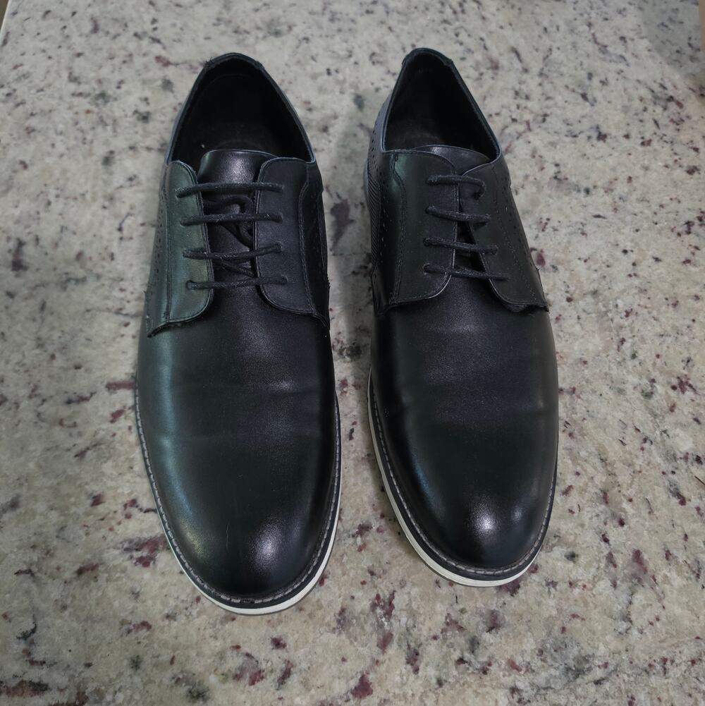 Bruno Marc Black Oxford Dress Shoes – Men’s Size 14